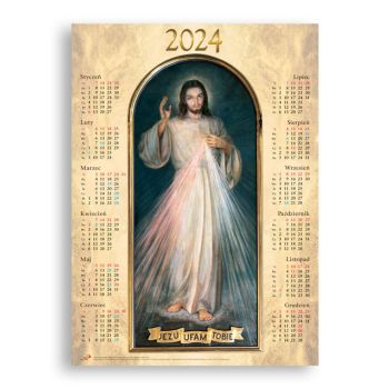 Kalendarz 2024 - plk. średni -"Jezus Miłosierny"