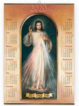 Kalendarz plakatowy średni "Jezus Miłosierny"