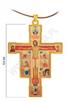 Krzyż Świętego Pawła - zawieszka na rzemyku