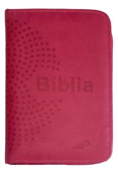 Oprawa na Biblię z kolorową wkładką - kolor różowy