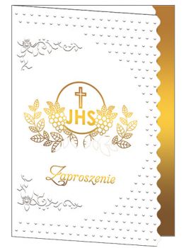 Zaproszenie na Pierwszą Komunię Świętą 2. Karnet z kopertą